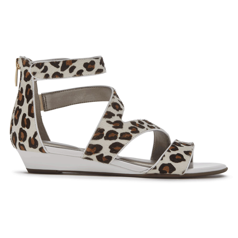 Rockport Sandaler Dam Leopard - Total Motion Zandra Strappy - PWHNX1057